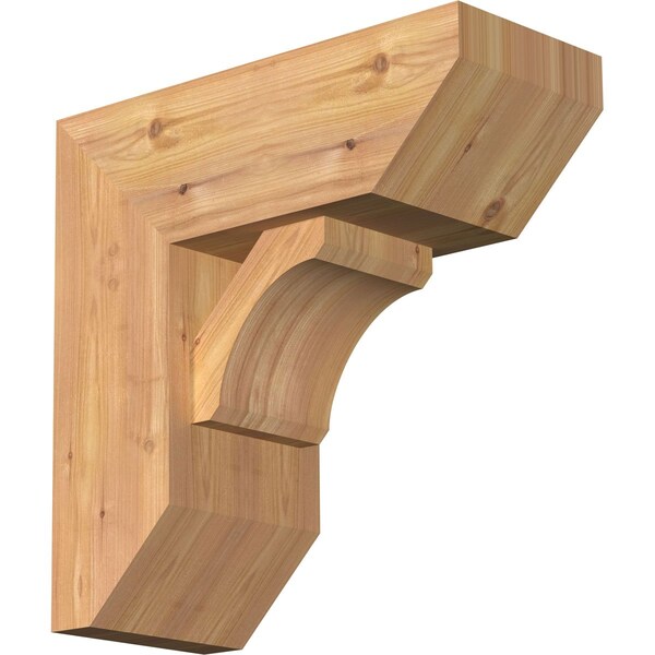 Ekena Millwork Legacy Slat Smooth Bracket w/ Offset Brace, Western Red Cedar, 7 1/2"W x 18"D x 18"H BKT0806X18X18LEC06SWR - main